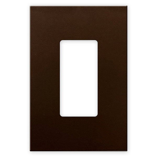 Screwless Oversized Bronze - 1 Rocker Wallplate - Wallplate Warehouse WP1-BR 811671029814 1 Rocker