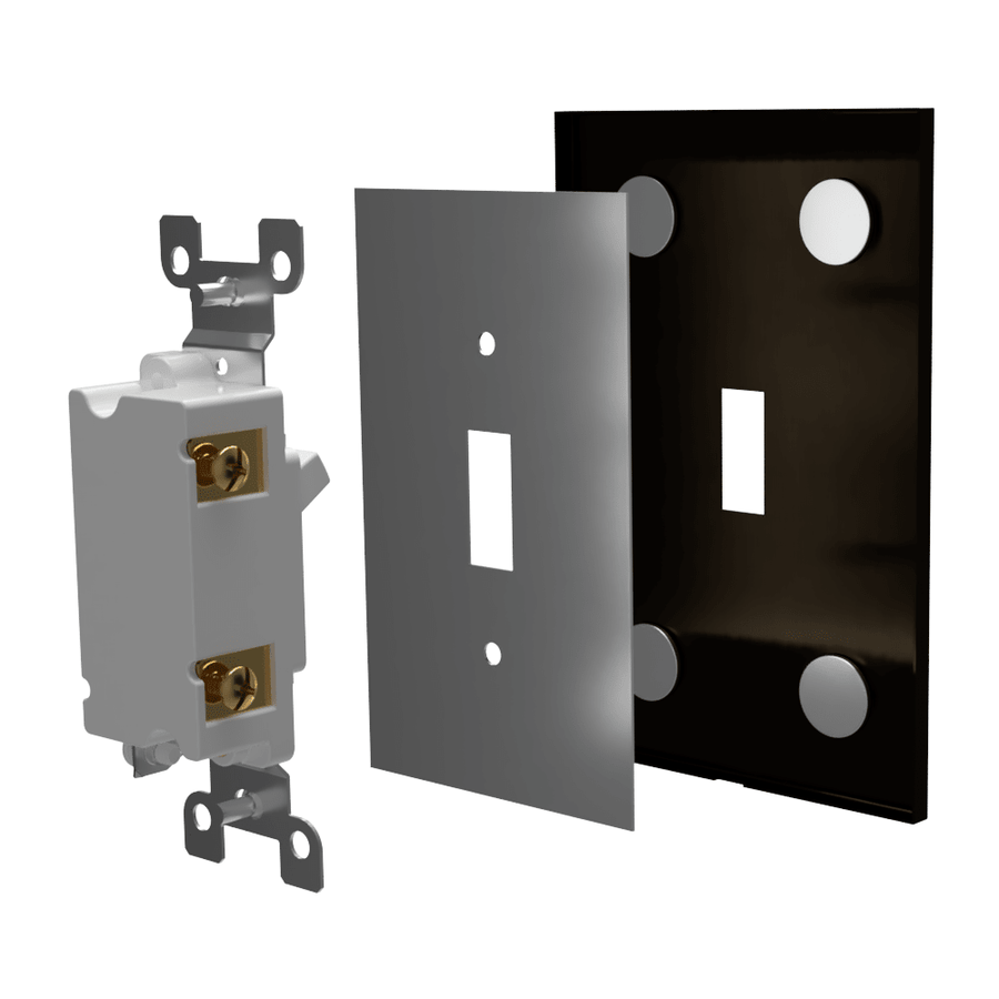 Screwless Oversized Bronze - 1 Toggle Wallplate - Wallplate Warehouse WPC1-BR 811671028145 1 Toggle