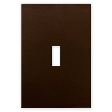 Screwless Oversized Bronze - 1 Toggle Wallplate - Wallplate Warehouse WPC1-BR 811671028145 1 Toggle