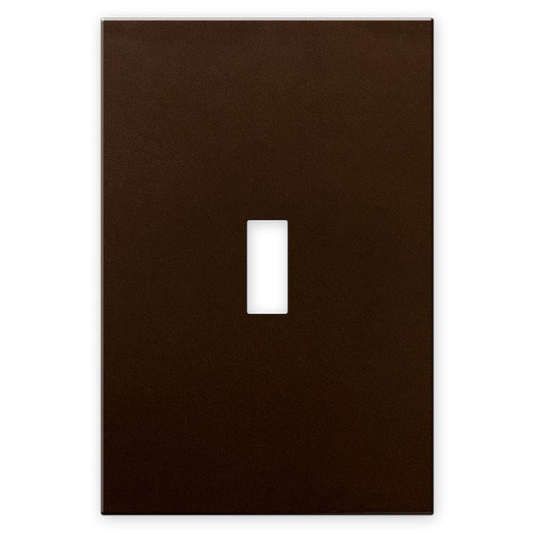 Screwless Oversized Bronze - 1 Toggle Wallplate - Wallplate Warehouse WPC1-BR 811671028145 1 Toggle