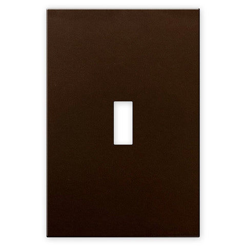 Screwless Oversized Bronze - 1 Toggle Wallplate - Wallplate Warehouse WPC1-BR 811671028145 1 Toggle