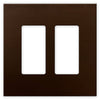 Screwless Oversized Bronze - 2 Rocker Wallplate - Wallplate Warehouse WP2-BR 811671029951 2 Rocker