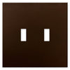Screwless Oversized Bronze - 2 Toggle Wallplate - Wallplate Warehouse WP2C-BR 811671028138 2 Toggle