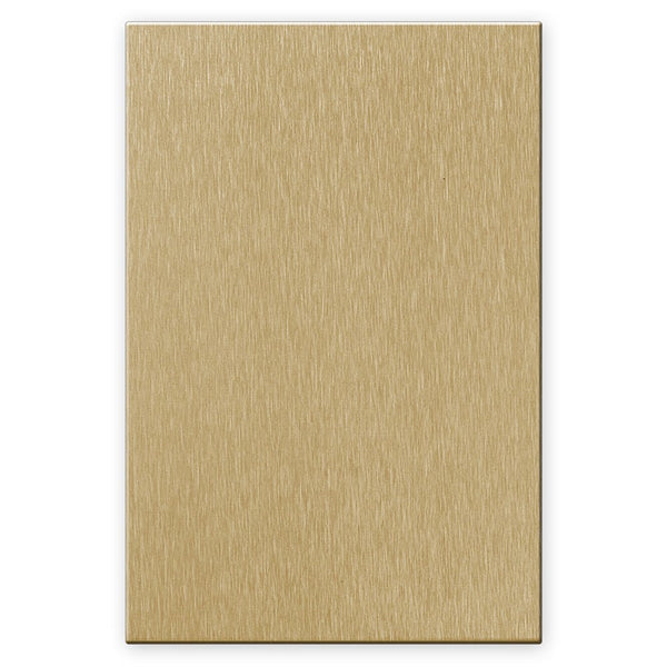 Screwless Oversized Brushed Gold - 1 Blank Wallplate - Wallplate Warehouse WP1DC-BAGD-BLK 811671025496 1 Blank