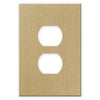 Screwless Oversized Brushed Gold - 1 Duplex Wallplate - Wallplate Warehouse WP1SDC-BAGD 811671028213 1 Duplex