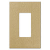 Screwless Oversized Brushed Gold - 1 Rocker Wallplate - Wallplate Warehouse WP1D-BAGD 811671029104 1 Rocker