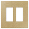 Screwless Oversized Brushed Gold - 2 Rocker Wallplate - Wallplate Warehouse WP2D-BAGD 811671029081 2 Rocker