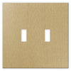 Screwless Oversized Brushed Gold - 2 Toggle Wallplate - Wallplate Warehouse WP2DC-BAGD 811671028008 2 Toggle