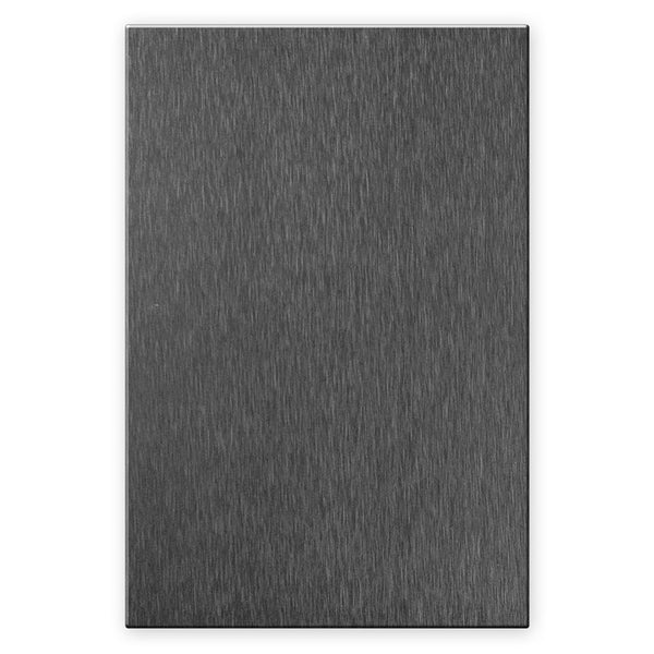 Screwless Oversized Brushed Gray - 1 Blank Wallplate - Wallplate Warehouse WP1DC-BAGR-BLK 811671023805 1 Blank