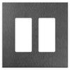 Screwless Oversized Brushed Gray - 2 Rocker Wallplate - Wallplate Warehouse WP2D-BAGR 811671023270 2 Rocker
