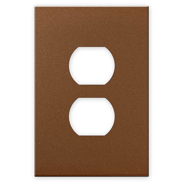 Screwless Oversized Copper - 1 Duplex Wallplate - Wallplate Warehouse WPS1DC-C 811671028305 1 Duplex