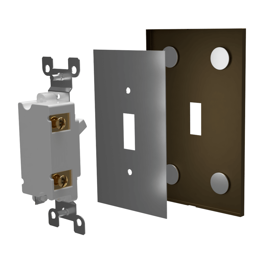 Screwless Oversized Copper - 1 Toggle Wallplate - Wallplate Warehouse WP1DC-C 811671028220 1 Toggle