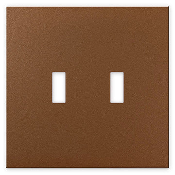 Screwless Oversized Copper - 2 Toggle Wallplate - Wallplate Warehouse WP2DC-C 811671028237 2 Toggle