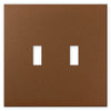 Screwless Oversized Copper - 2 Toggle Wallplate - Wallplate Warehouse WP2DC-C 811671028237 2 Toggle