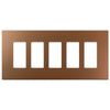 Screwless Oversized Copper - 5 Rocker Wallplate - Wallplate Warehouse WP5D-C 811671028930 5 Rocker
