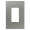 Screwless Oversized Stainless Steel - 1 Rocker Wallplate - Wallplate Warehouse WP1D-BSS 811671021641 1 Rocker