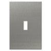 Screwless Oversized Stainless Steel - 1 Toggle Wallplate - Wallplate Warehouse WP1DC-BSS 811671028824 1 Toggle