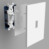 Screwless Oversized White - 1 Duplex Wallplate - Wallplate Warehouse WP1SDC-AWH 811671028268 1 Duplex