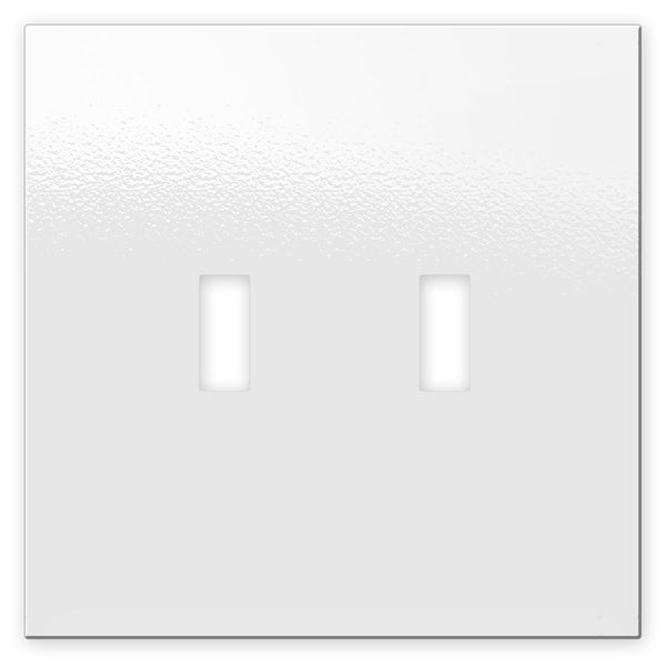 Screwless Oversized White - 2 Toggle Wallplate - Wallplate Warehouse WP2DC-AWH 811671028176 2 Toggle