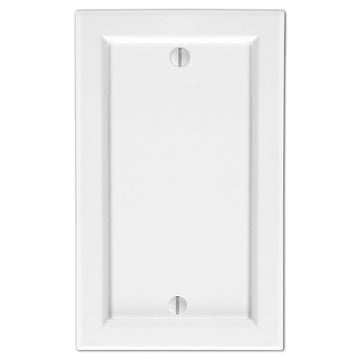 Shaker White Composite - 1 Blank Wallplate - Wallplate Warehouse 210BW 070686016435 1 Blank