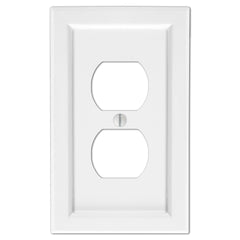 Shaker White Composite - 1 Duplex Wallplate