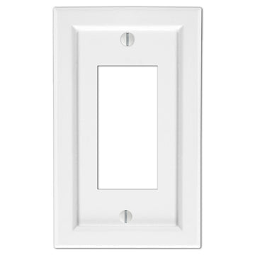 Shaker White Composite - 1 Rocker Wallplate - Wallplate Warehouse 210RW 070686016367 1 Rocker