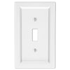 Shaker White Composite - 1 Toggle Wallplate - Wallplate Warehouse 210TW 070686016299 1 Toggle