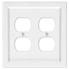 Shaker White Composite - 2 Duplex Wallplate - Wallplate Warehouse 210DDW 070686016343 2 Duplex