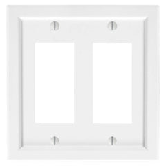 Shaker White Composite - 2 Rocker Wallplate