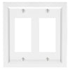 Shaker White Composite - 2 Rocker Wallplate - Wallplate Warehouse 210RRW 070686016305 2 Rocker