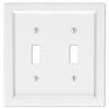Shaker White Composite - 2 Toggle Wallplate - Wallplate Warehouse 210TTW 070686016305 2 Toggle