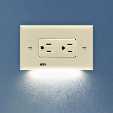 SnapPower Horizontal GuideLight 2PLUS - Light Almond, Decor - Wallplate Warehouse O1GL - HCLA - NP21 00810119640741 1 Rocker