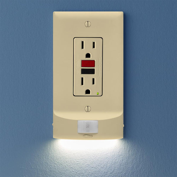 SnapPower MotionLight - Ivory, GFCI - Wallplate Warehouse 01 - O1ML - FIV - SM10 850033353099 1 Rocker