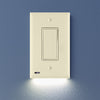 SnapPower Switchlight - 1 Rocker, Light Almond - Wallplate Warehouse 01 - SPLG - 100 - RKLA 851322008942 1 Rocker