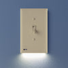 SnapPower Switchlight - 1 Toggle, Ivory - Wallplate Warehouse 01 - SPLG - 100 - TGIV 851322008812 1 Toggle