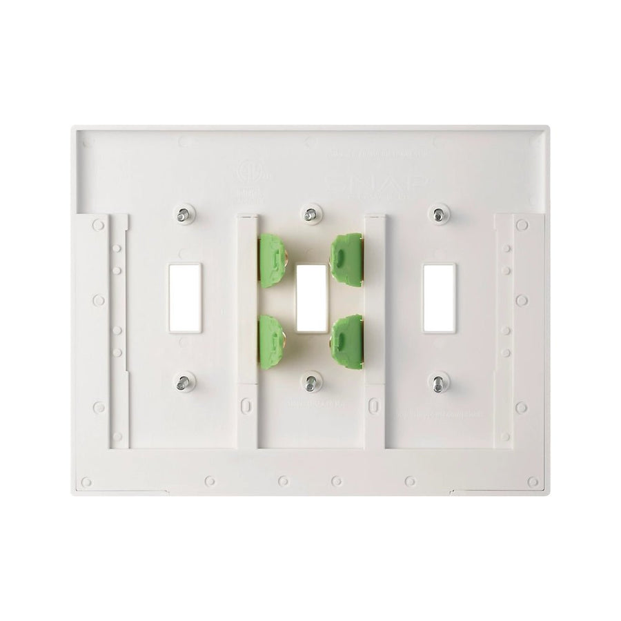 SnapPower Switchlight - 3 Toggle, Ivory - Wallplate Warehouse 01 - S3SW - TIV - SP11 - 4 00851322008737 3 Toggle
