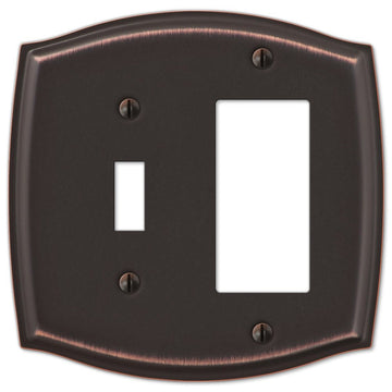 Sonoma Aged Bronze Steel - 1 Toggle / 1 Rocker Wallplate - Wallplate Warehouse 159TRDB 070686573136 1 Toggle / 1 Rocker