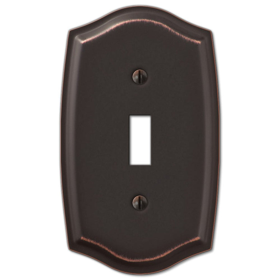 Sonoma Aged Bronze Steel - 1 Toggle Wallplate - Wallplate Warehouse 159TDB 070686573082 1 Toggle