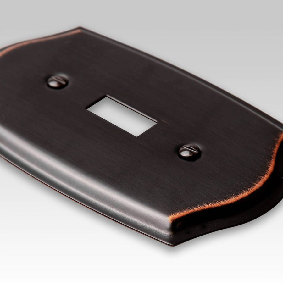 Sonoma Aged Bronze Steel - 1 Toggle Wallplate - Wallplate Warehouse 159TDB 070686573082 1 Toggle