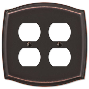Sonoma Aged Bronze Steel - 2 Duplex Wallplate - Wallplate Warehouse 159DDDB 070686573143 2 Duplex