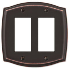 Sonoma Aged Bronze Steel - 2 Rocker Wallplate