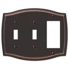 Sonoma Aged Bronze Steel - 2 Toggle / 1 Rocker Wallplate