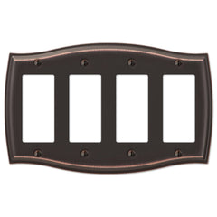 Sonoma Aged Bronze Steel - 4 Rocker Wallplate