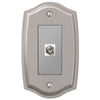 Sonoma Brushed Nickel Steel - 1 Cable Jack Wallplate - Wallplate Warehouse 159CXBN 070686580295 Cable Jacks