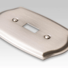 Sonoma Brushed Nickel Steel - 1 Cable Jack Wallplate - Wallplate Warehouse 159CXBN 070686580295 Cable Jacks