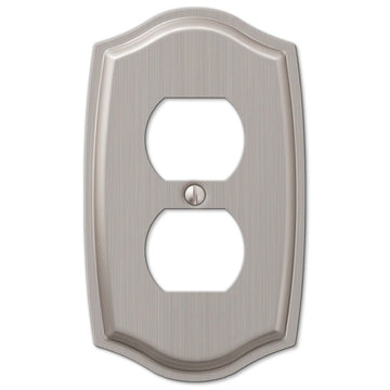 Sonoma Brushed Nickel Steel - 1 Duplex Wallplate - Wallplate Warehouse 159DBN 070686572948 1 Duplex