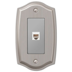 Sonoma Brushed Nickel Steel - 1 Phone Jack Wallplate