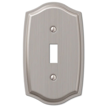Sonoma Brushed Nickel Steel - 1 Toggle Wallplate - Wallplate Warehouse 159TBN 070686572931 1 Toggle