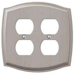 Sonoma Brushed Nickel Steel - 2 Duplex Wallplate