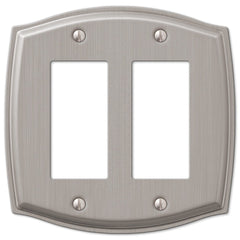 Sonoma Brushed Nickel Steel - 2 Rocker Wallplate